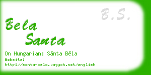 bela santa business card