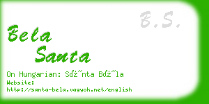 bela santa business card